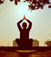 Backlit Meditating Meditation 1051838